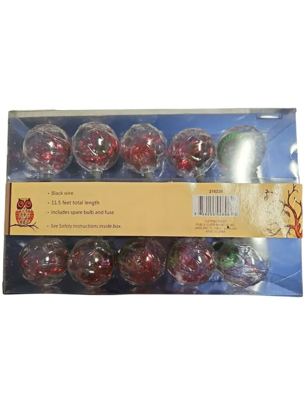 Publix Halloween Bloodshot Eyeball String Lights – 10 Bulbs – Tested & Working